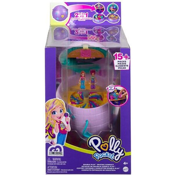 Polly Pocket Game Set HCG24 Skateboard mit Micro-Puppen und 15 Zubehörteilen