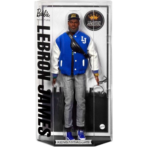 Barbie Signature Kenbassadors LeBron James mit Bomberjacke und ikonischen Accessoires