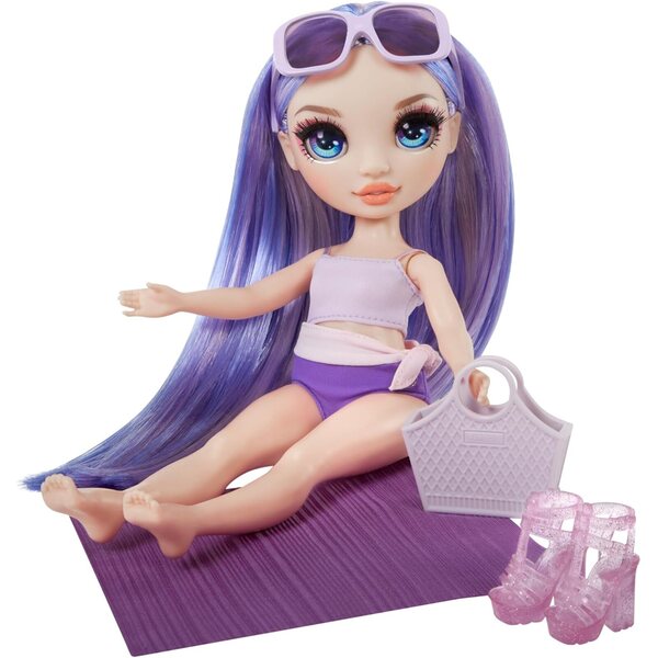 Rainbow High Swim & Style Violet - 28 см кукла с ярко лилаво парео и аксесоари
