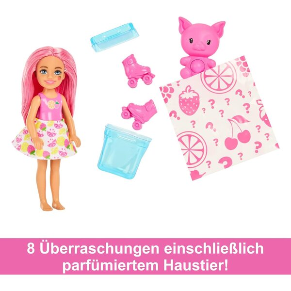 Barbie Pop Reveal Fruit Series mit 5 duftenden Überraschungen und sensorischem Spielzeug