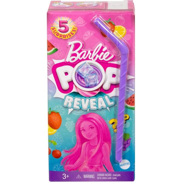 Barbie Pop Reveal Fruit Series mit 5 duftenden Überraschungen und sensorischem Spielzeug