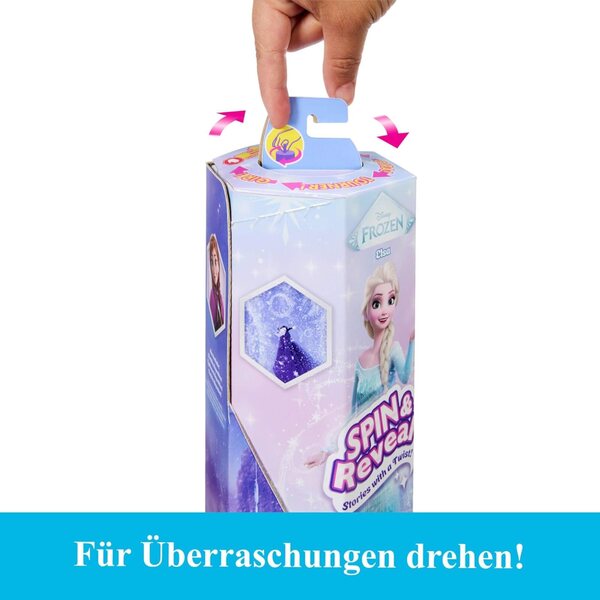 Mattel Disney La Regina delle Nevi Elsa Spin & Reveal con 11 Sorprese e Accessori