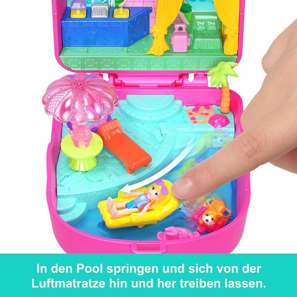 Polly Pocket Eiskätzchen-Schatulle mit Minipuppe und Zubehör für Kinder