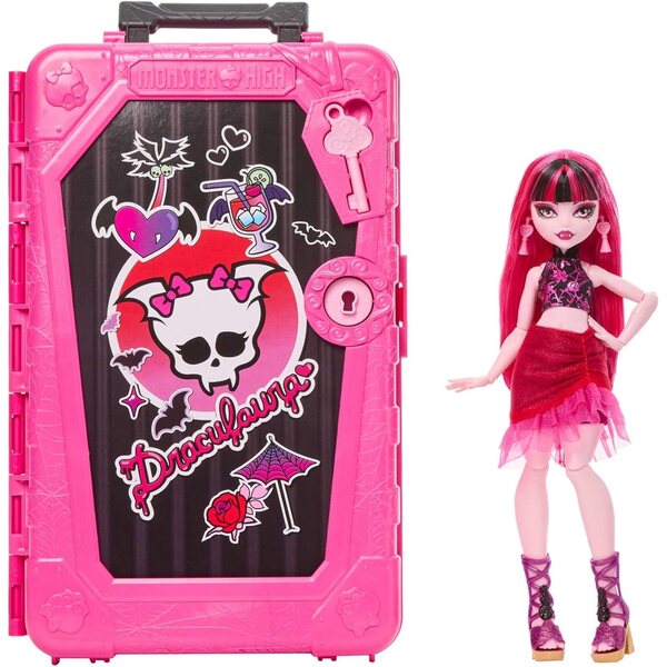 Monster High Skulltimate Secrets Draculaura mit über 19 Zubehörteilen und Koffer