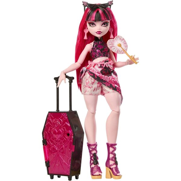 Monster High Skulltimate Secrets Draculaura mit über 19 Zubehörteilen und Koffer