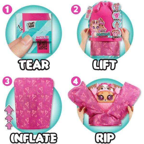 L.O.L. Überraschung! Tweens Surprise Wings Tanzkostüm mit rosa aufblasbarem Kostüm und Zubehör