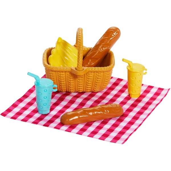 Barbie Family & Friends Set mit Puppen und Picknick-Zubehör, Mode und Spaß