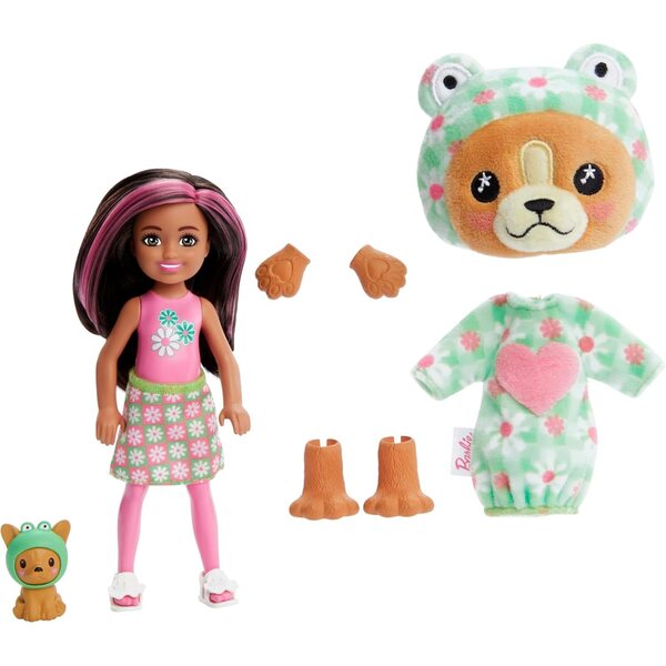 Barbie Cutie enthüllt Chelsea mit 6 Überraschungen, Mini-Plüschtieren und farbenfrohen Outfits für Kinder ab 3 Jahren