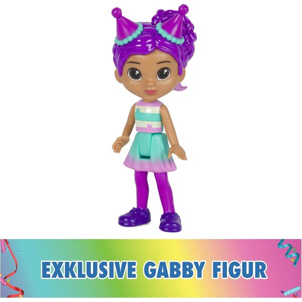 DREAMWORKS GABBY'S DOLLHOUSE – Partyfiguren-Set mit 6 Katzen in festlicher Kleidung ab 3 Jahren