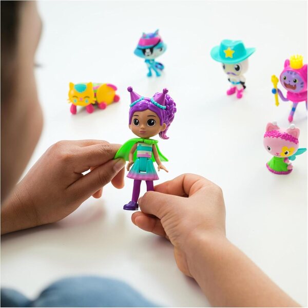 DREAMWORKS GABBY'S DOLLHOUSE – Partyfiguren-Set mit 6 Katzen in festlicher Kleidung ab 3 Jahren