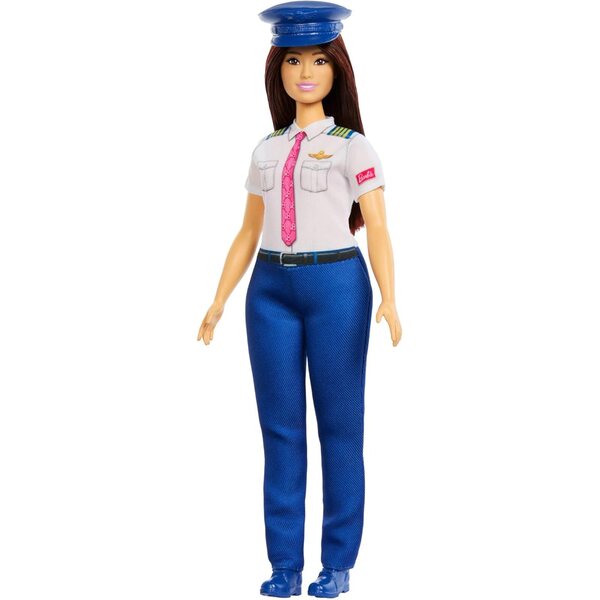 Barbie-Pilotin mit abnehmbarer Kleidung und Zubehör für kreatives Rollenspiel