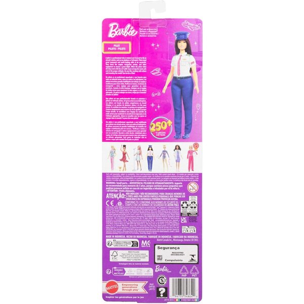 Barbie-Pilotin mit abnehmbarer Kleidung und Zubehör für kreatives Rollenspiel