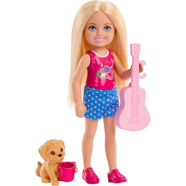 Barbie Chelsea Avventura nella Natura con Accessori Camping e Cane - Set da Gioco