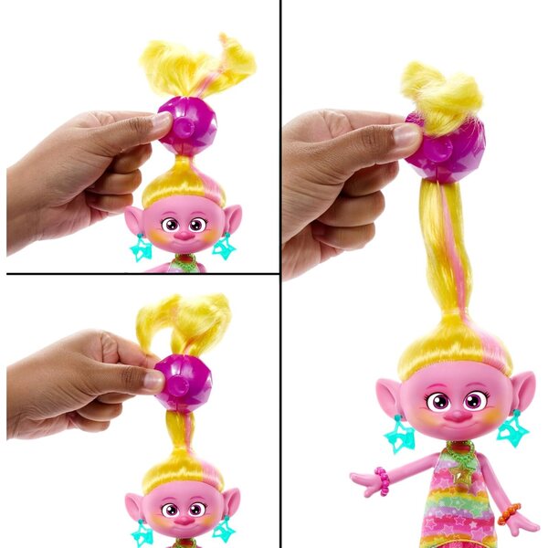 Mattel DREAMWORKS TROLLS Viva Hairsational enthüllt 15 Mode- und Haaraccessoires