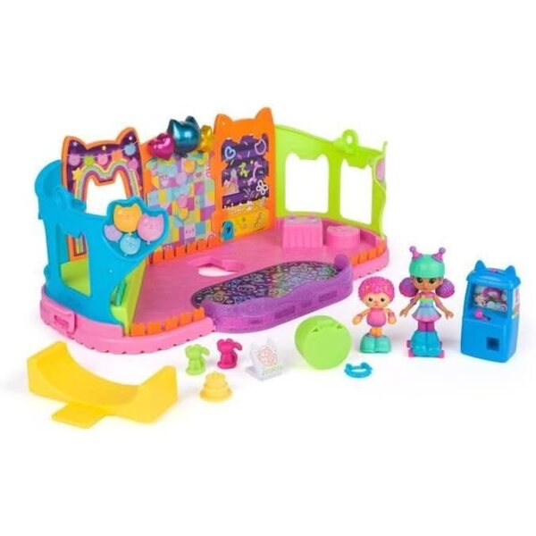 DREAMWORKS GABBY'S DOLLHOUSE Partyraum-Spielset mit Skatepark und Figur