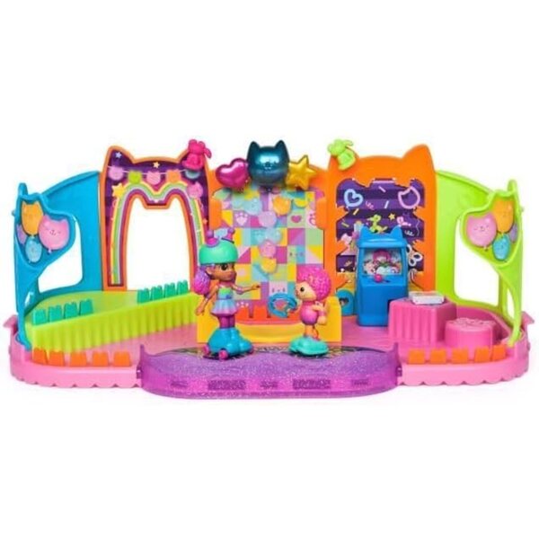 DREAMWORKS GABBY'S DOLLHOUSE Partyraum-Spielset mit Skatepark und Figur