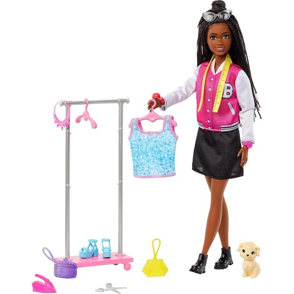 Barbie Brooklyn Filmset mit Puppe und Zubehör für kreative Spiele ab 3 Jahren