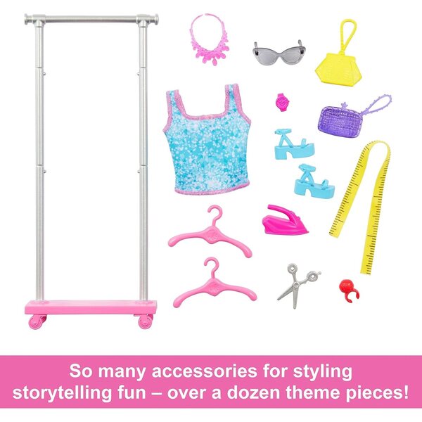 Barbie Brooklyn Filmset mit Puppe und Zubehör für kreative Spiele ab 3 Jahren