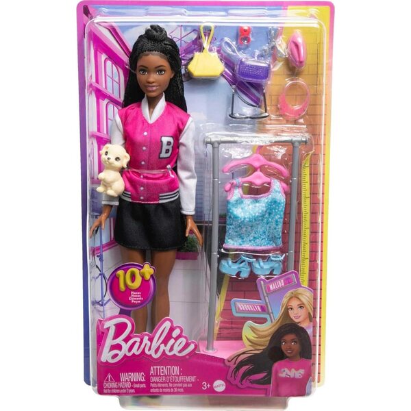Barbie Brooklyn Filmset mit Puppe und Zubehör für kreative Spiele ab 3 Jahren