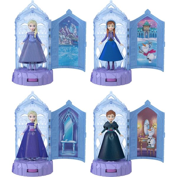 Mattel Disney Frozen Ice Castle Spin Surprise – Minipuppen und magische Spielsets