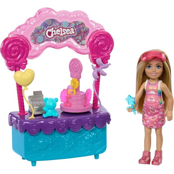 Barbie Chelsea Lolli-Stand-Spiel 10 Teile mit Originalpuppe und Zubehör