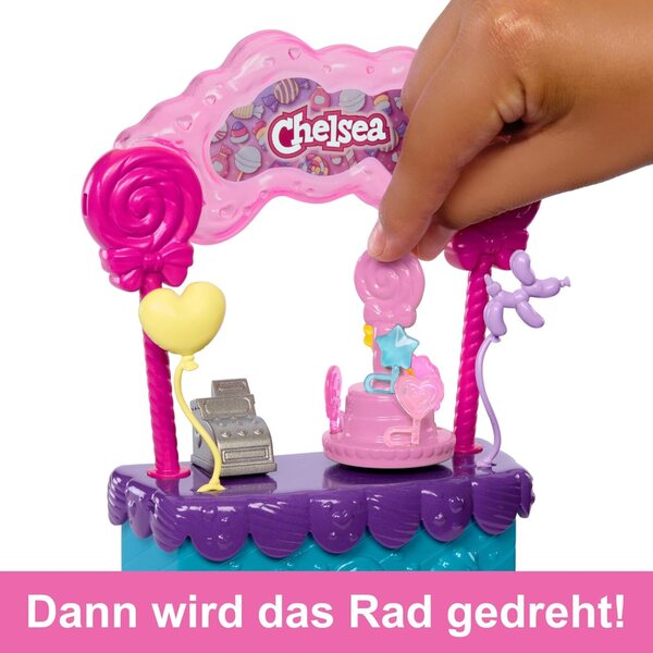 Barbie Chelsea Lolli-Stand-Spiel 10 Teile mit Originalpuppe und Zubehör