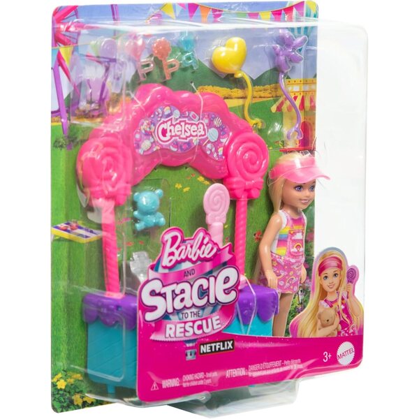 Barbie Chelsea Lolli-Stand-Spiel 10 Teile mit Originalpuppe und Zubehör