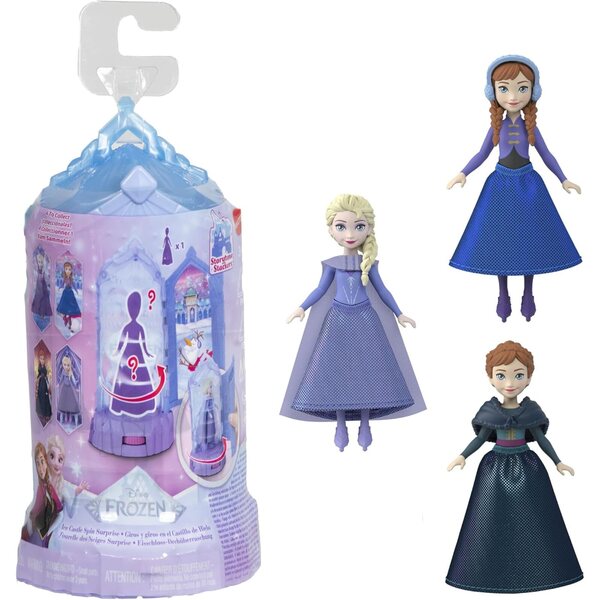 Mattel Disney Frozen: Spielset mit Miniaturschloss und Überraschungspuppe „Frozen“.