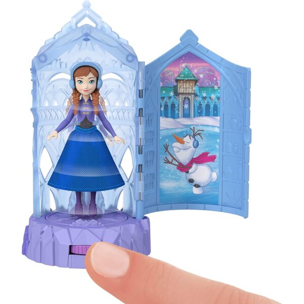 Mattel Disney Frozen: Spielset mit Miniaturschloss und Überraschungspuppe „Frozen“.