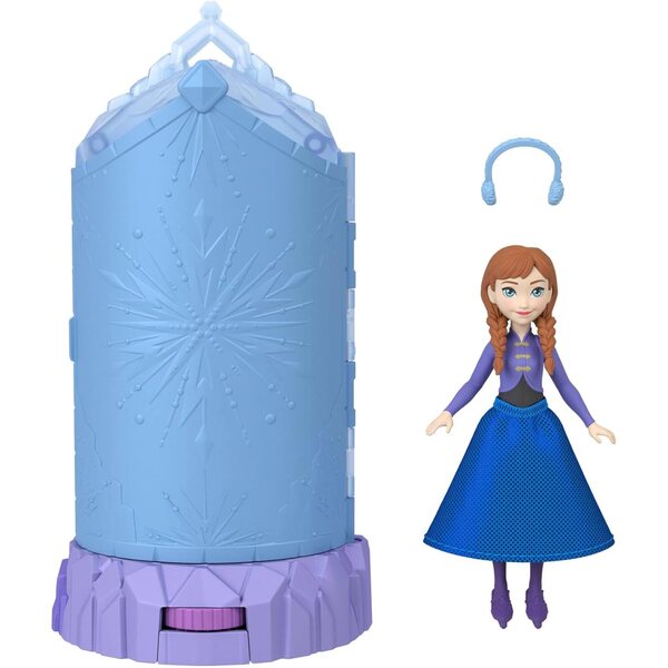 Mattel Disney Frozen: Spielset mit Miniaturschloss und Überraschungspuppe „Frozen“.