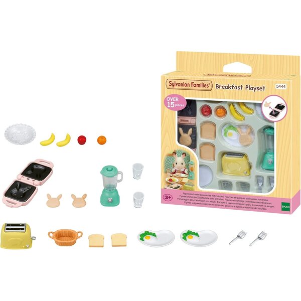 Sylvanian Families Frühstücksset mit Toaster und Küchenzubehör für Kinder