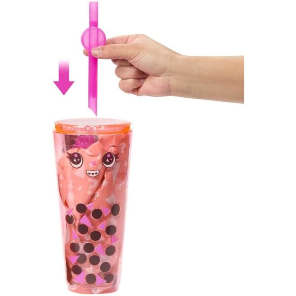 Barbie Pop Reveal Bubble Tea: Pupa Mango Mochi mit 8 Überraschungen, Accessoires und Parfüm