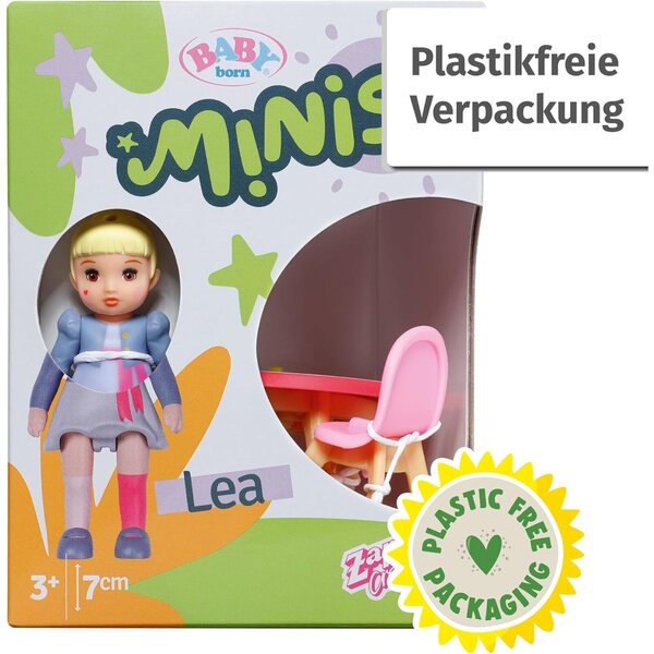BABY born Minis Spielset Happy Birthday mit Pupa Lea und rosa Geburtstagstisch