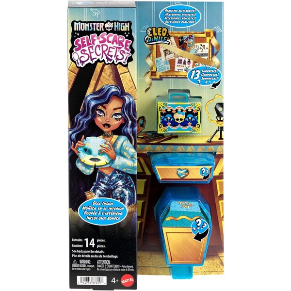 Monster High Cleo De Nile Self-Scare Secrets avec 13 accessoires et maquillage réalistes