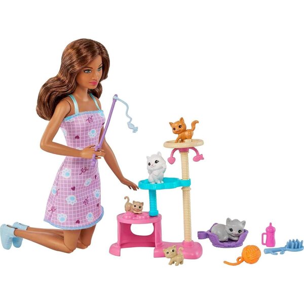 Barbie Kitty Condo Set con 5 Gattini e Accessori per Bambini da 3 Anni