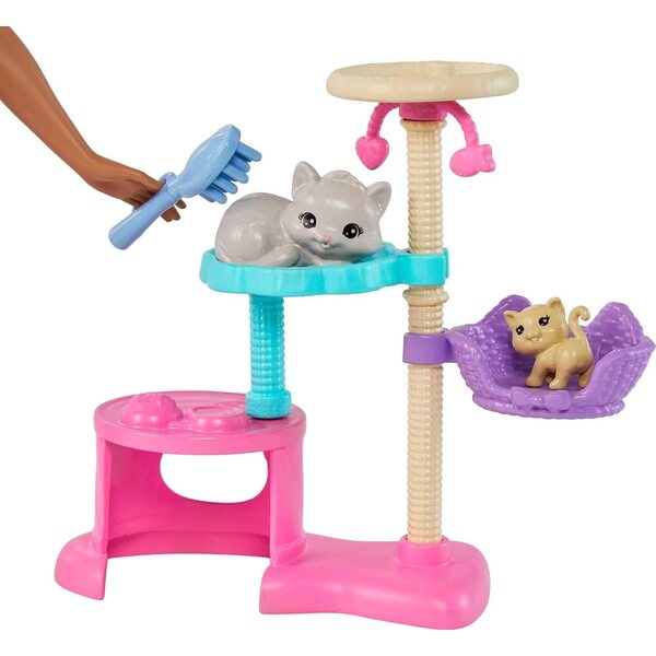 Barbie Kitty Condo Set con 5 Gattini e Accessori per Bambini da 3 Anni