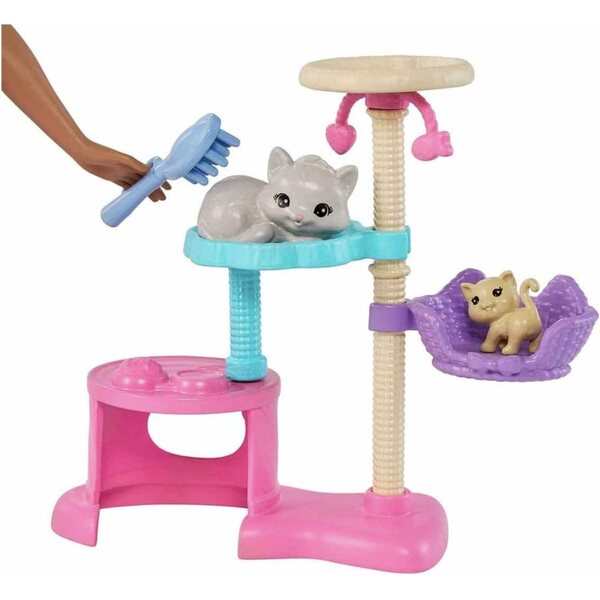 Barbie Kitty Condo Set con 5 Gattini e Accessori per Bambini da 3 Anni