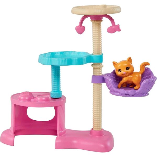Barbie Kitty Condo Set con 5 Gattini e Accessori per Bambini da 3 Anni