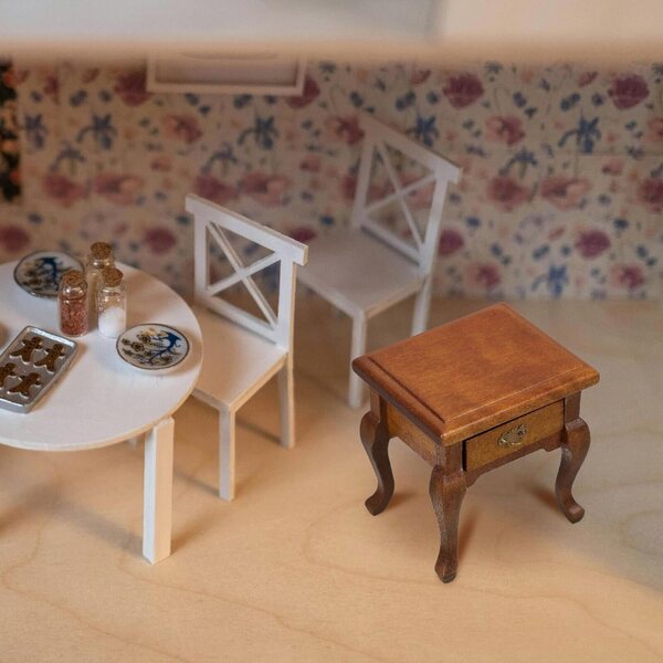 ifundom Comodino Miniatura 12 Cassetto in Stile Rustico Francese per Casa delle Bambole