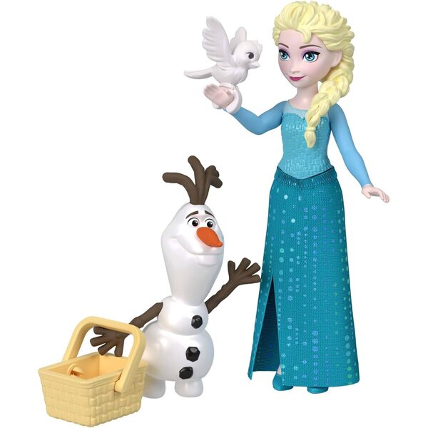 Set mit 4 Mattel Disney Frozen-Puppen mit Anna, Elsa, Olaf und Kristoff + Zubehör