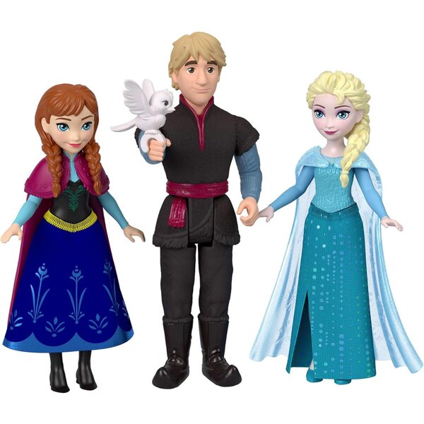 Set mit 4 Mattel Disney Frozen-Puppen mit Anna, Elsa, Olaf und Kristoff + Zubehör