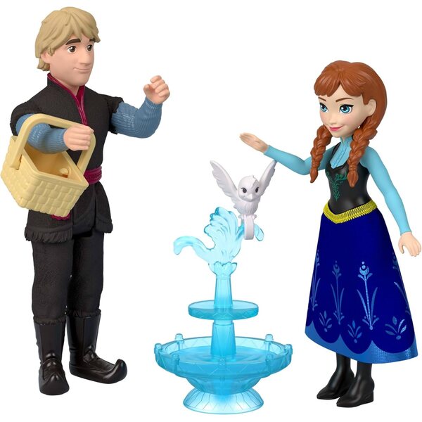 Set mit 4 Mattel Disney Frozen-Puppen mit Anna, Elsa, Olaf und Kristoff + Zubehör