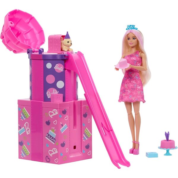 Barbie Rise & Surprise Überraschungsparty mit 12 Geschenken und Änderung der Haarfarbe