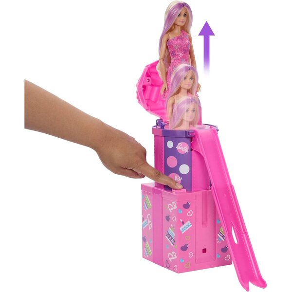 Barbie Rise & Surprise Überraschungsparty mit 12 Geschenken und Änderung der Haarfarbe