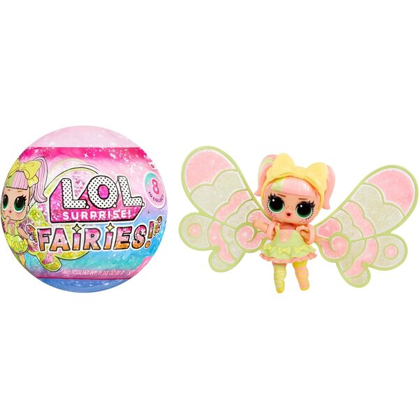 LOL. Überraschung! Fairy Tots – Sammelpuppen mit anpassbaren Feenflügeln, rosa