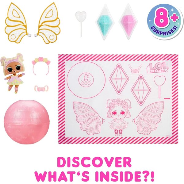LOL. Überraschung! Fairy Tots – Sammelpuppen mit anpassbaren Feenflügeln, rosa