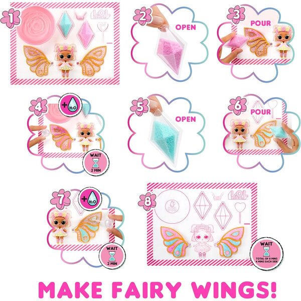 LOL. Überraschung! Fairy Tots – Sammelpuppen mit anpassbaren Feenflügeln, rosa