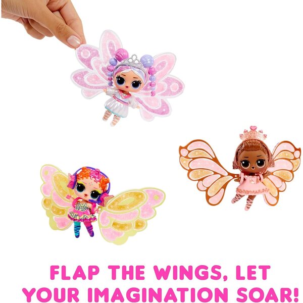LOL. Überraschung! Fairy Tots – Sammelpuppen mit anpassbaren Feenflügeln, rosa