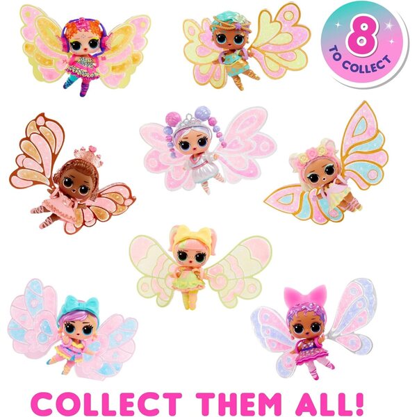 LOL. Überraschung! Fairy Tots – Sammelpuppen mit anpassbaren Feenflügeln, rosa