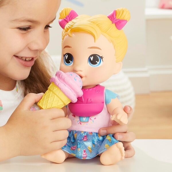 Baby Alive Harper Hugs Poupée mit Snack- und Lätzchenspiel, 28 cm, für Kinder ab 3 Jahren